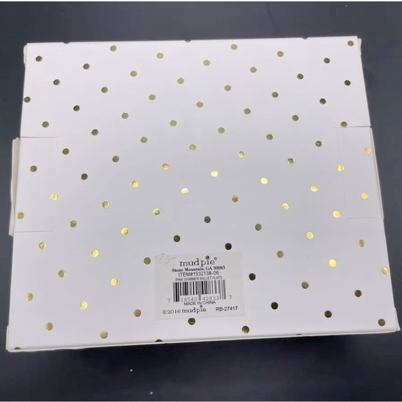 Mud Pie Pink Shimmer Ballet Flats 0-6 Months NWT - Picture 3 of 3